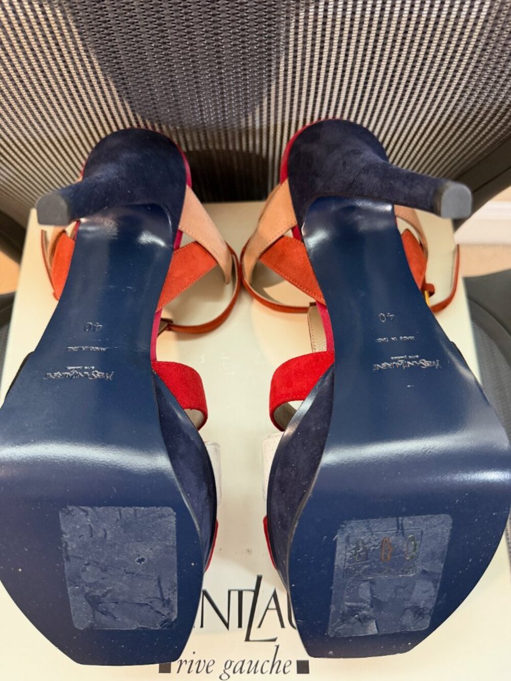 YSL Tribute 105 Multicolor Platform Sandals EU 40 - Picture 6 of 11